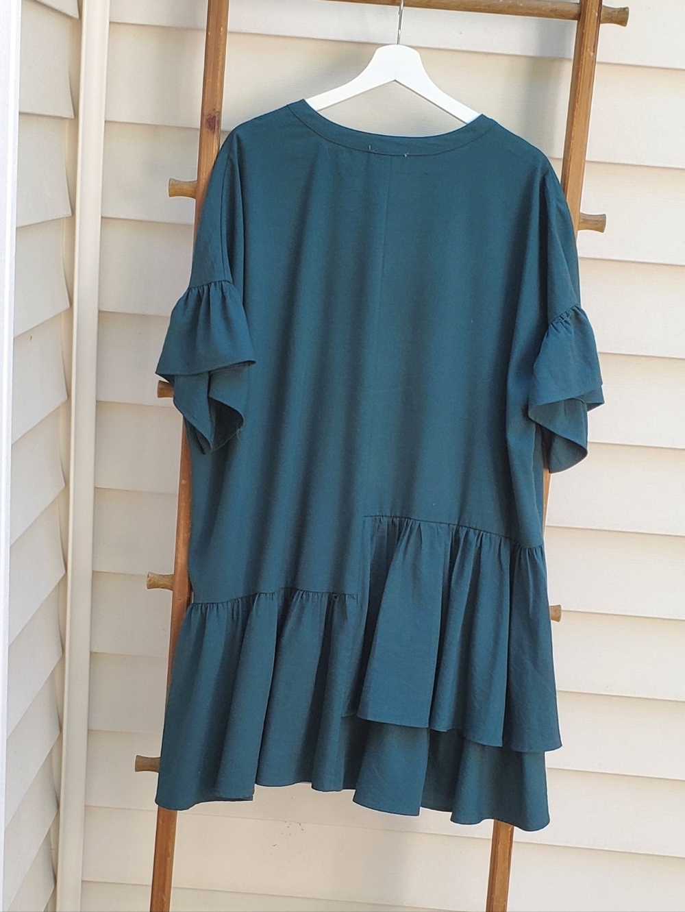 Entro Ruffle Button-Down Dress Size L - Picture 4 of 6